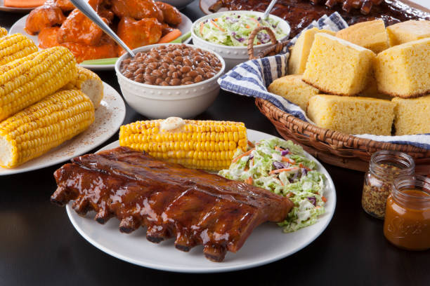 BBQ Bean Bowl with Corn and Coleslaw